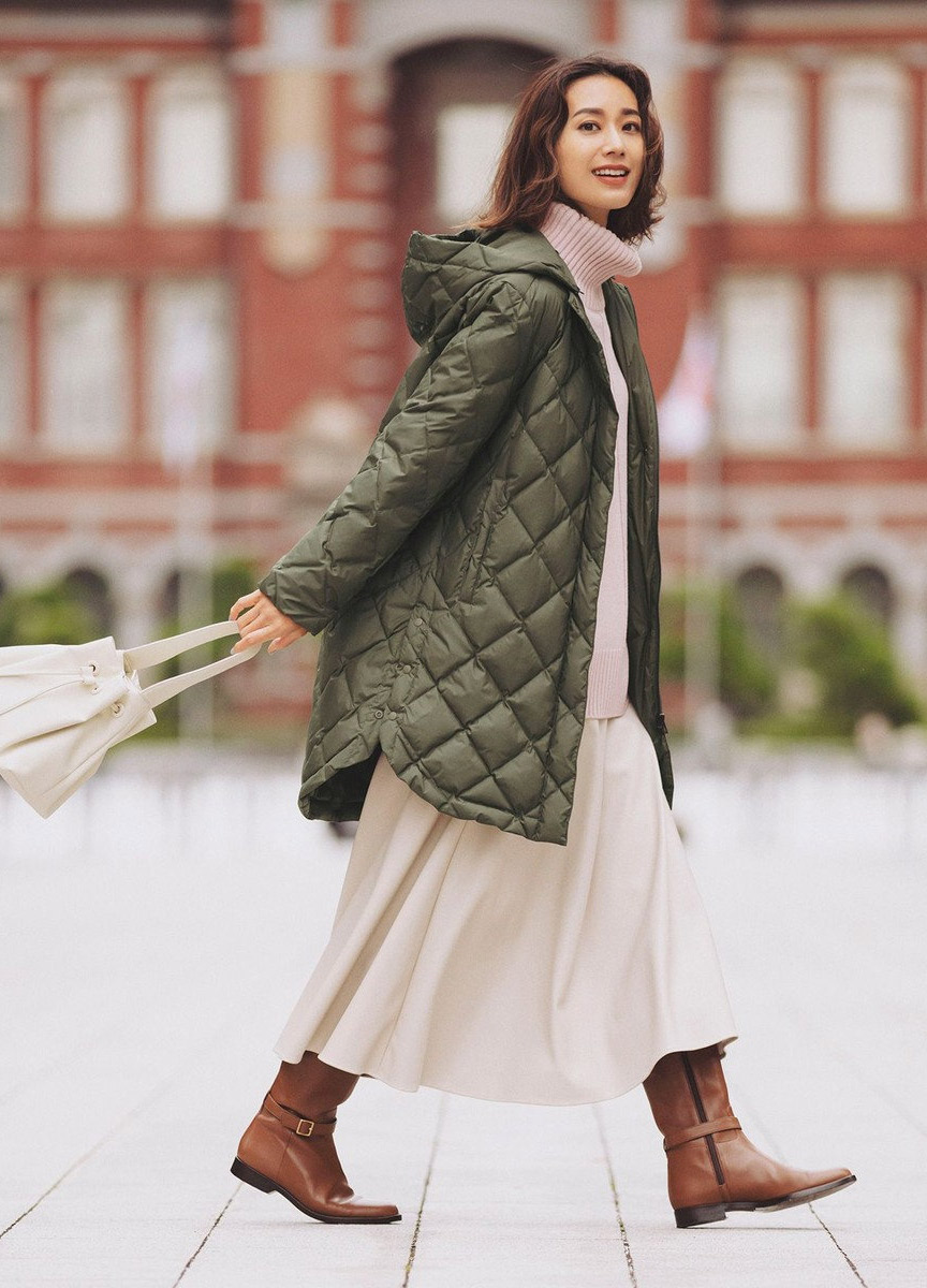 2WAY 拼接連帽羽絨外套